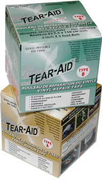 Les rouleaux Tear-Aid Type A et Type B